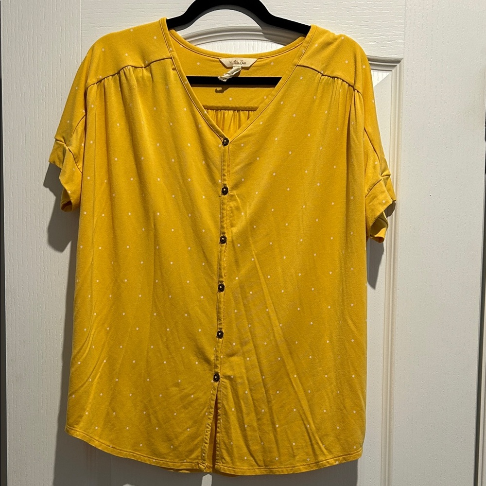 Matilda Jane Mustard Polka Dot Top